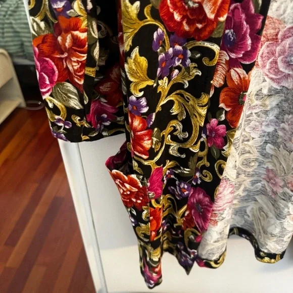 TOUCHE LA floral 90s vintage kimono blazer - Picture 4 of 5